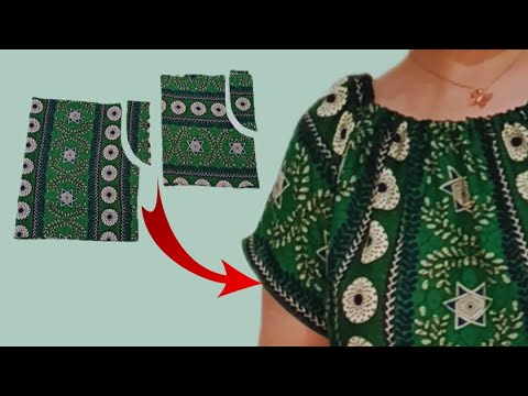 Easy pattern to make elastic neckline off shoulder blouse | For beginners