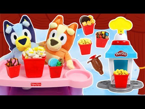 Bluey Makes Play Doh Movie Theater Popcorn!