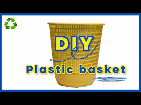 DIY plastic basket idea| ♻️recycled old basket to decorate home | crafting baskets for home decore♻️