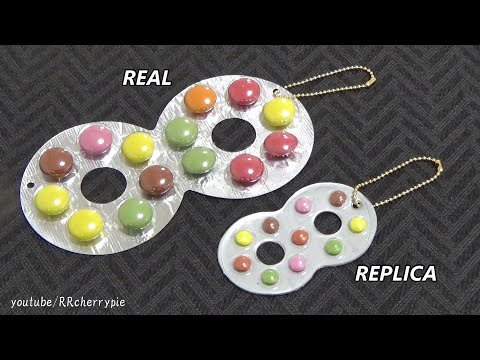 Keychain 38 - ミニチュア駄菓子マスコット（15種）本物と比較