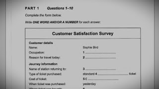 Customer satisfaction survey ielts listening | HD audio | 720p