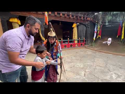 Dad n son doing #archery #archergaming #funtime #dadandson #bhutan #thimphubhutan