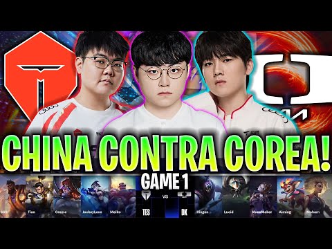 EMPIEZA EL PARTIDAZO ENTRE CHINA Y COREA!😱 | TES vs DK Game 1 SWISS STAGE WORLDS 2024 LVP ESPAÑOL