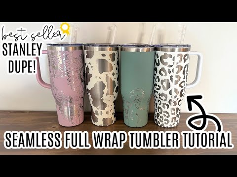 How To Laser Engrave A Full Wrap Tumbler With Handle | Best Seller