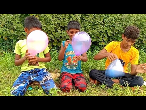 Have fun blowing up balloons And smile and be happy। kids episode-46