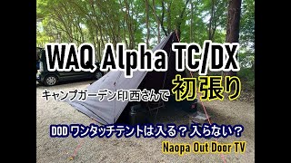 2022 WAQ AlphaTC/DX 初張り　DODワンタッチテントは入るのか？？