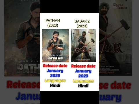 Gadar 2 Movie Vs Pathaan Movie Comparison || #gadar2 #pathanmovie  #shorts