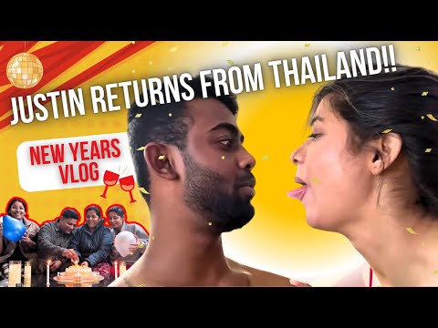 NEW YEARS VLOG! Justin is back from Thailand!! 🥹💕