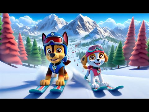 Paw Patrol Ultimate Rescue | CHASE x SKYE Are Skiing On A Snow Mountain | Funny Story | Rainbow 3