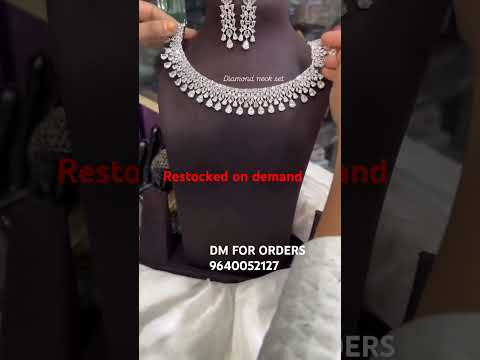 Diamond neck set#trendingshorts #trendingjewellery #diamond#replica#ytshorts #viralvideo