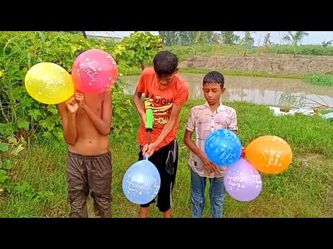 Have fun blowing up balloons and learn the names of colors। kids episode-17