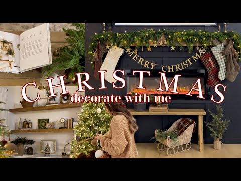 CHRISTMAS DECORATE WITH ME 2024 | LIVING ROOM Christmas Decorating Ideas