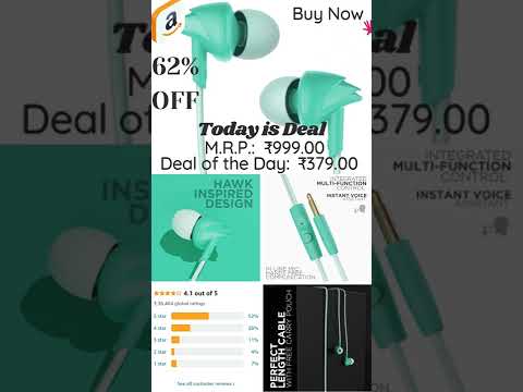 boAt Bassheads 100 Wired in Ear Earphones with Mic (Mint Green)#shorts  #short #earphones