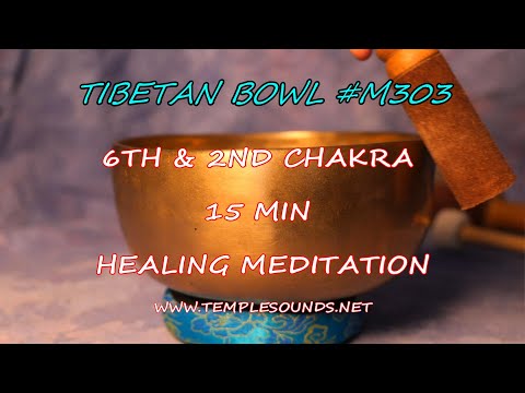 6TH & 2ND CHAKRA 15 MIN HEALING MEDITATION IN 432HZ! MEDIUM BOWL #M303~WWW.TEMPLESOUNDS.NET