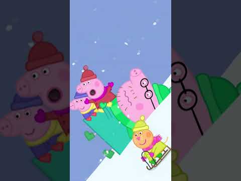 Peppa Pig and Daddy Pig win a race! ❄️ | Peppa Pig #Shorts