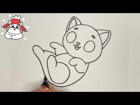 How to Draw a Cute Cat! 🐱🐾🎨