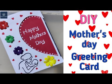 Easy  Mother's day greeting card ||with color papers || and  quotations in Telugu.