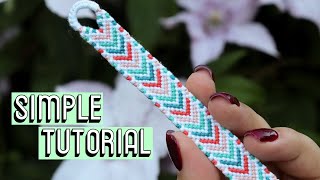 DOTTED BORDER CHEVRON TUTORIAL [CC] || Friendship Bracelets