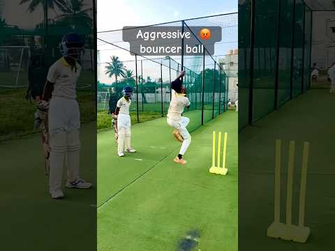 Aggressive😡 bouncer ball #tamil #cricketshorts