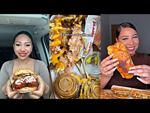 Fast asmr  mukbang tiktok compilation | chipotle,birria tacos , dukes burger and more