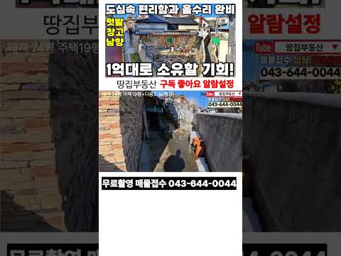 손해보고 파는 급매물 남동향 일조량 만점! 제천시 남천동 단독주택 매물 소개[ 043-644-0044 (땅땅사사) ] 제천땅집부동산TV