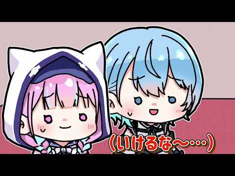 【手描き】引かせたいぺこらVS引かないあくすい【兎田ぺこら/宝鐘マリン/星街すいせい/湊あくあ/hololive】