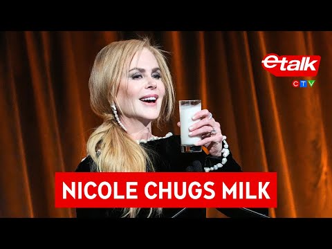 Nicole Kidman CHUGS MILK at the NBR Gala