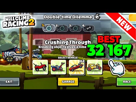 Hill Climb Racing 2 - 32167 Points (35k Strategy) in DOUBLE TIME DILEMMA NEW TEAM EVENT