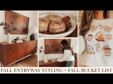 ENTRYWAY DECORATING IDEAS FOR FALL 2023 | fall bucket list & homemade turkey chili