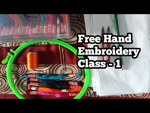 Hand Embroidery For beginners | Free embroidery class in tamil