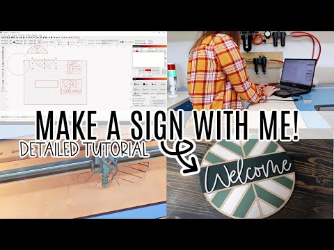 Make a Laser Cut Sign With Me! | Detailed Step By Step Tutorial Using My Thunder Laser