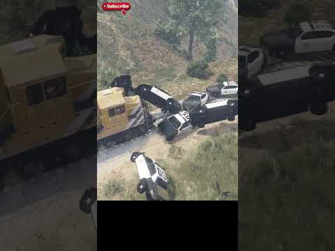 Train vs police car  #gta #gta5 #gaming