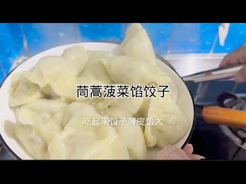 东北美食-茼蒿、菠菜饺子Northeast Food - Artemisia, Spinach Dumplings