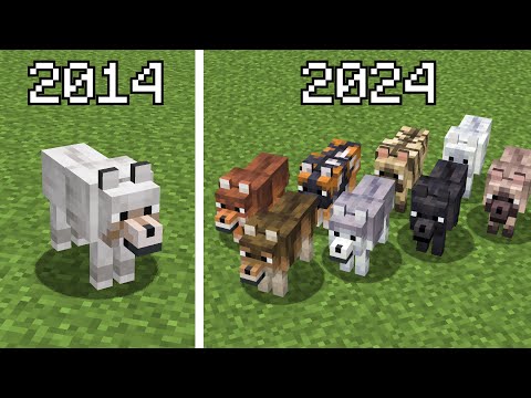 2014 vs 2024 (minecraft wolf)