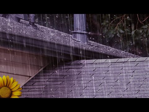 SOM de CHUVA de GRANIZO com TROVÃO no TELHADO - ASMR  para  DORMIR e RELAXAR