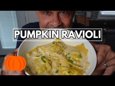 Pumpkin Ravioli | made with homemade pasta