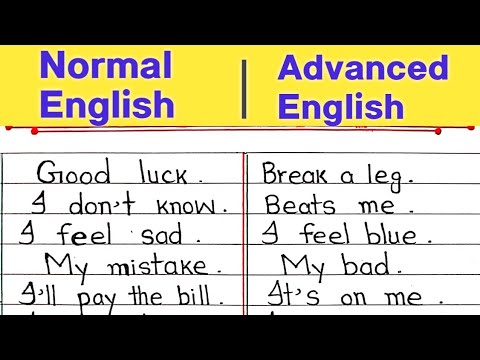 Normal English vs Advanced English || Basic english VS Advanced english