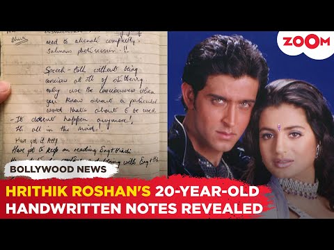 Hrithik Roshan SHARES 20-Year-Old handwritten notes from before his debut Kaho Naa... Pyaar Hai