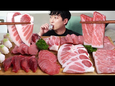 Raw tuna! The best sashimi 🐟 MUKBANG REALSOUND ASMR EATINGSHOW