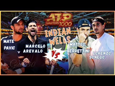 🔴 M. Arevalo /M. Pavic Vs  Berrettini / Sonego | Masters 1000 Indian Wells 2025 🎾 #tennis #Live