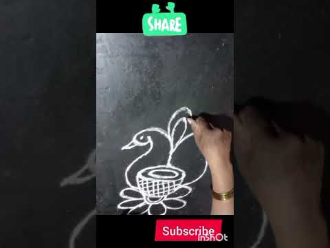 free hand rangoli | shorts video | beginners rangoli kolam | Aary Creative Rangoli |