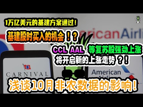 【美股直播】1万亿美元的基建方案 通过！基建股买入的机会到了？！CCL AAL 等复苏股强劲上涨，可以进场了吗？浅谈10月非农数据的影响 | CHIVEST 带你“聊”美股 | 11.11.2021