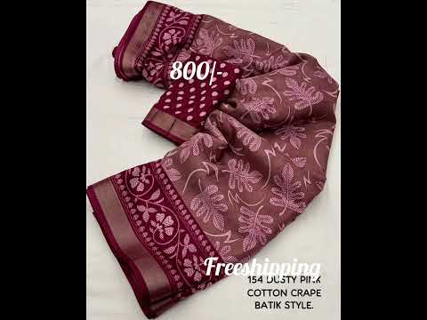 🌟New Arraivals//Soft Cotton Crepe Sarees with Pattu Border🌟r#ytshorts#sarees#trendy#viral#online#