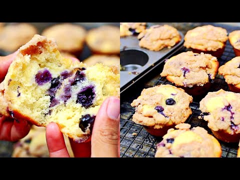 Deliciously Moist Blueberry Muffins Recipe - How to Make Blueberry muffins