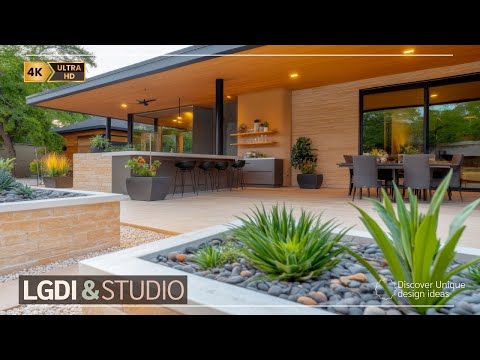 2025 Home Trends: How to Decorate an L-Shaped House with a Modern Courtyard Kitchen & Garden