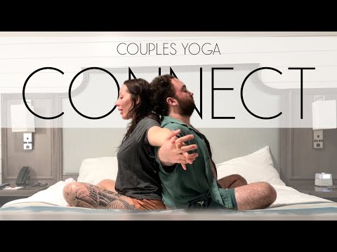 12 Min Partner Yoga in Bed for Connection & Tension Relief - COUPLES YOGA