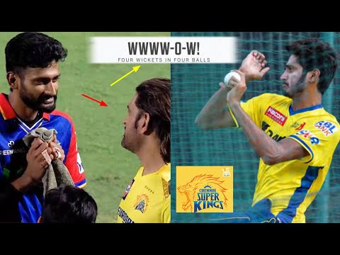 CSK khaleel ahmed bowling in CSK Practice Match 2025 Video