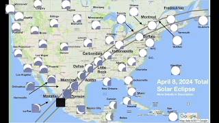 2024 Total Solar Eclipse Animation for North America