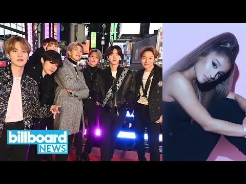 Ariana Grande Bumping Into BTS at Grammy Rehearsals Is Everything We Needed Today | Billboard News