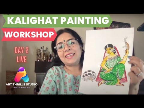 Kalighat Painting Live Workshop : Day 2